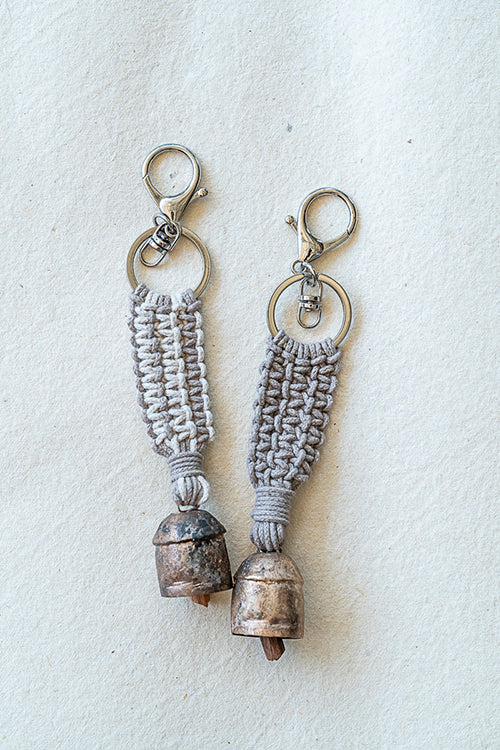 108Knots Aria Striped Keyrings Ecru-(Set Of 2) - Image 2