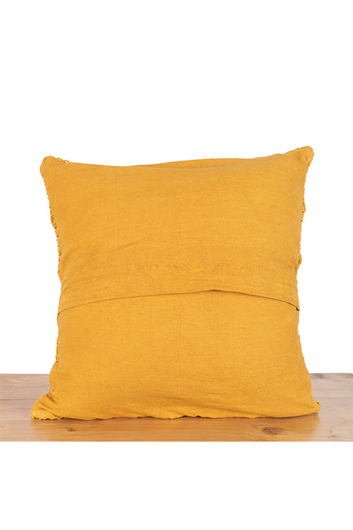 108Knots Cross Knot Hand-Knotted Cushion Cover (Single Pc)-Mustard Yellow - Image 3