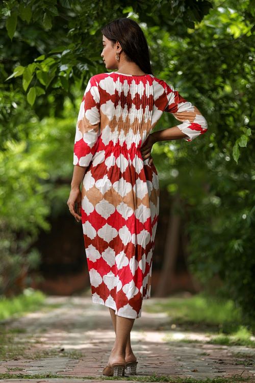 SootiSyahi'AColourfulVibe'Cotton Dress - Image 3