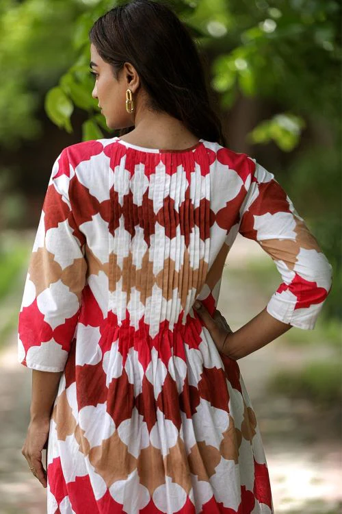 SootiSyahi'AColourfulVibe'Cotton Dress - Image 6