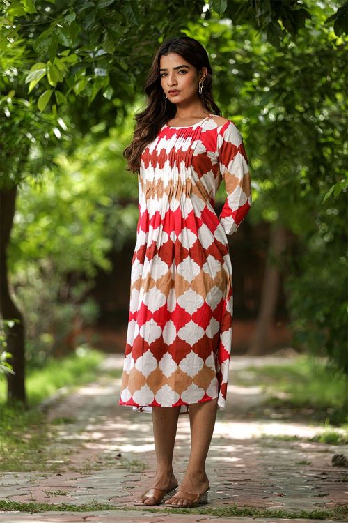 SootiSyahi'AColourfulVibe'Cotton Dress - Image 7