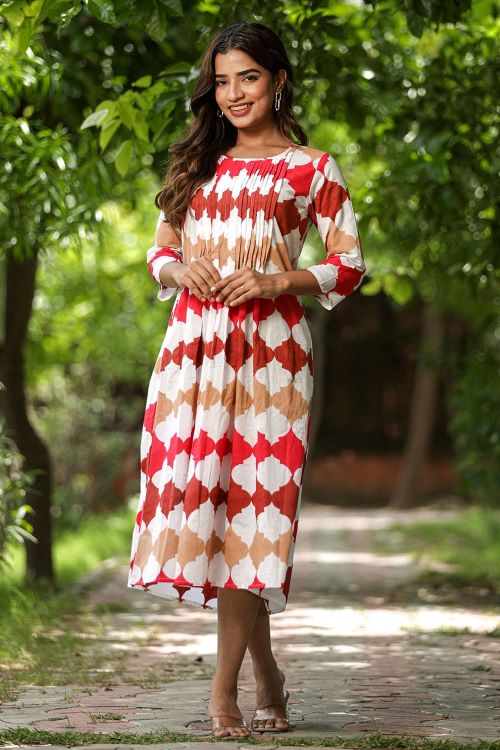 SootiSyahi'AColourfulVibe'Cotton Dress - Image 8