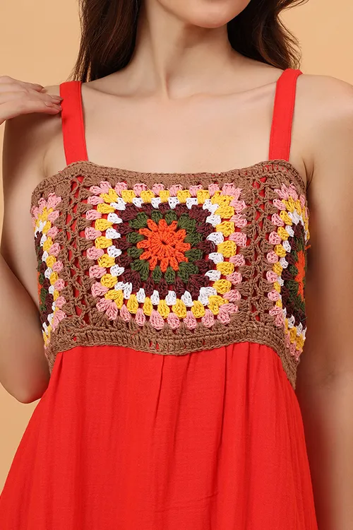 Ajoobaa "Bloomknit" Crochet Cotton Dress - Image 2