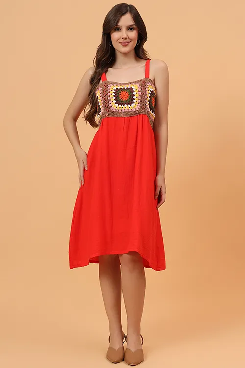 Ajoobaa "Bloomknit" Crochet Cotton Dress - Image 3