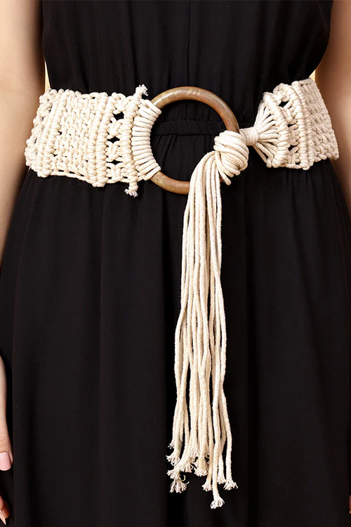 Ajoobaa "Bohemian" Macrame Cotton Belt - Image 2