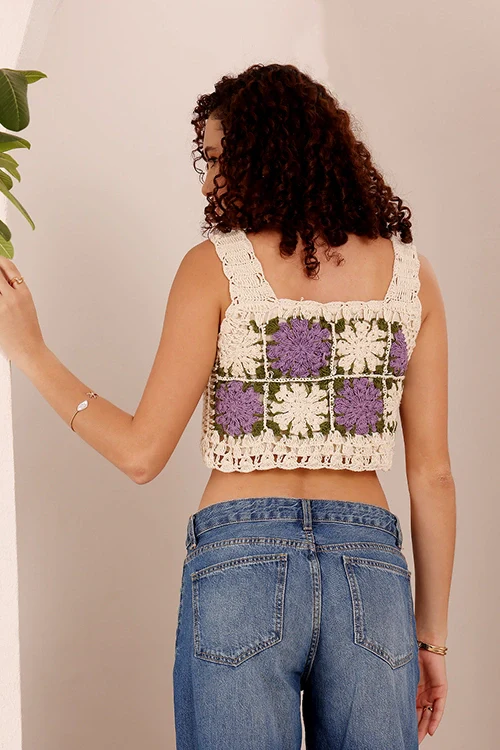 Ajoobaa "Bohobloom" Crop Top - Image 4