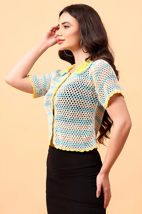 Ajoobaa "Bohobreeze" Handmade Crochet Shirt - Image 6
