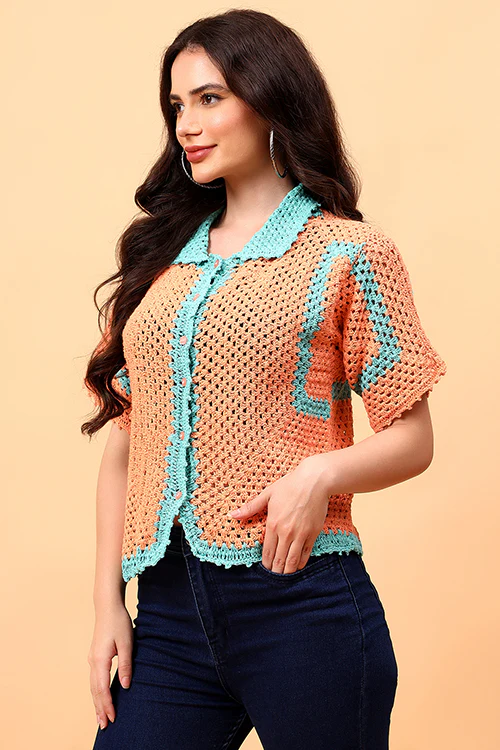 Ajoobaa "Bohocharm" Handmade Crochet Shirt - Image 3
