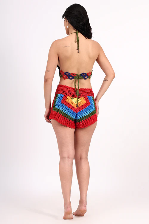 Ajoobaa "Cozystitch" Handmade Crochet Drawstring Shorts - Image 5