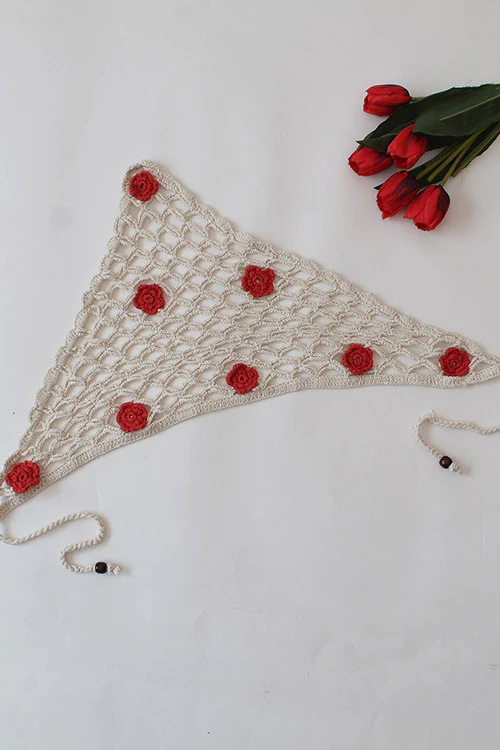 Ajoobaa Crochet "Floral" Bandana Scarf - Image 5