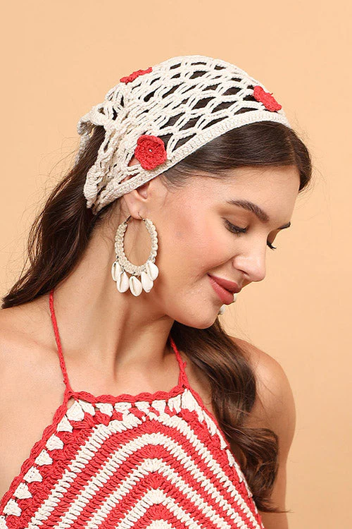 Ajoobaa Crochet "Floral" Bandana Scarf - Image 6