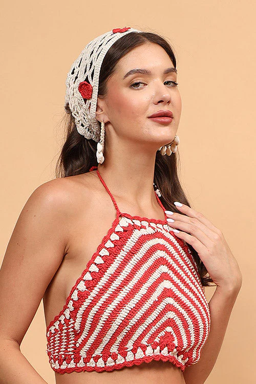 Ajoobaa Crochet "Floral" Bandana Scarf - Image 9