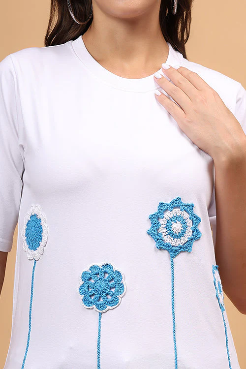 Ajoobaa Crochet "Floral" Tshirt - Image 14