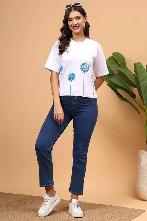Ajoobaa Crochet "Floral" Tshirt - Image 15