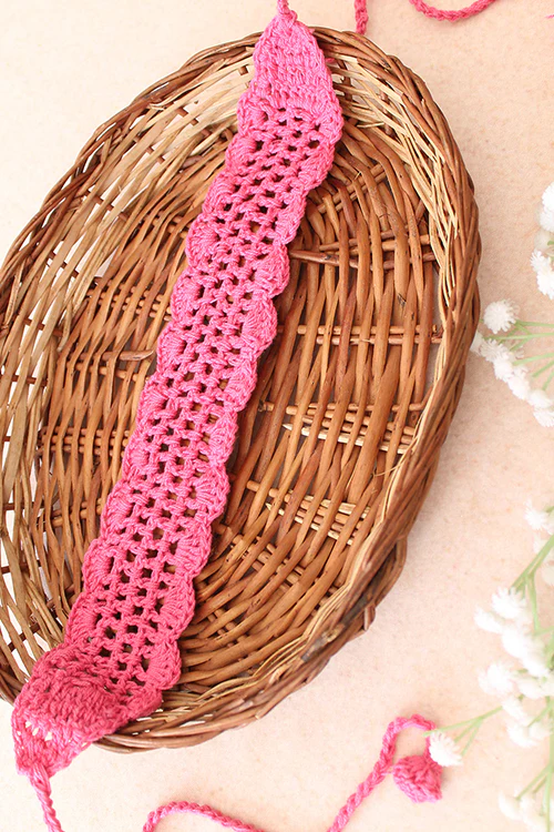 Ajoobaa Crochet "Scallop Stitch" Cotton Headband Combo| Pack Of 5 - Image 4
