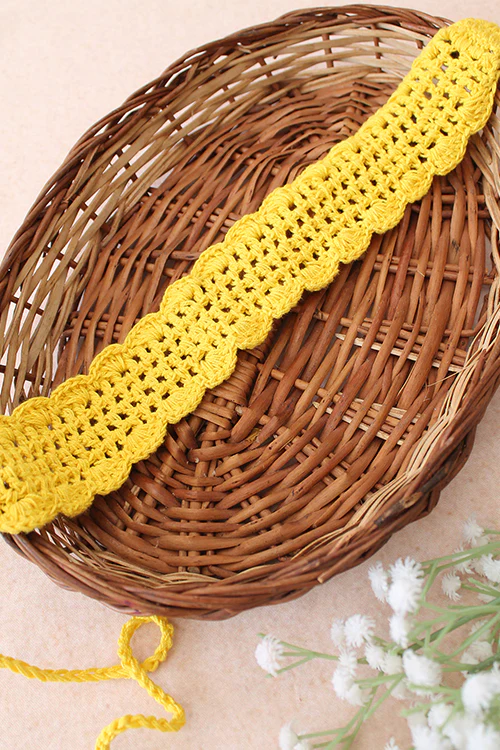 Ajoobaa Crochet "Scallop Stitch" Cotton Headband Combo| Pack Of 5 - Image 5
