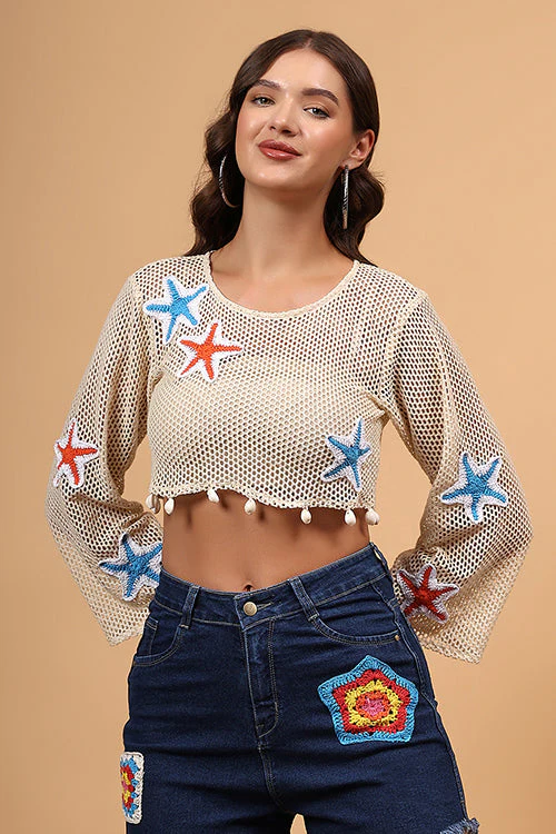 Ajoobaa Crochet "Star" Appliqued Coverup - Image 7