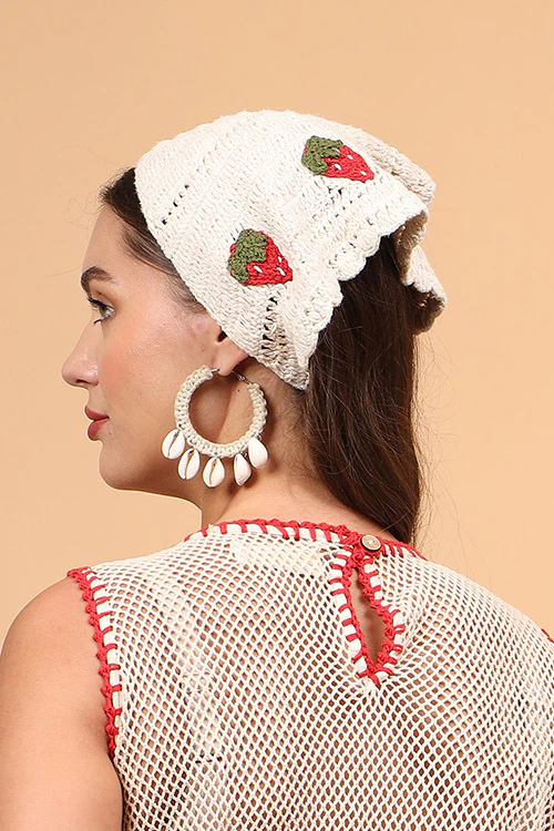 Ajoobaa Crochet "Strawberry" Head Scarf - Image 3