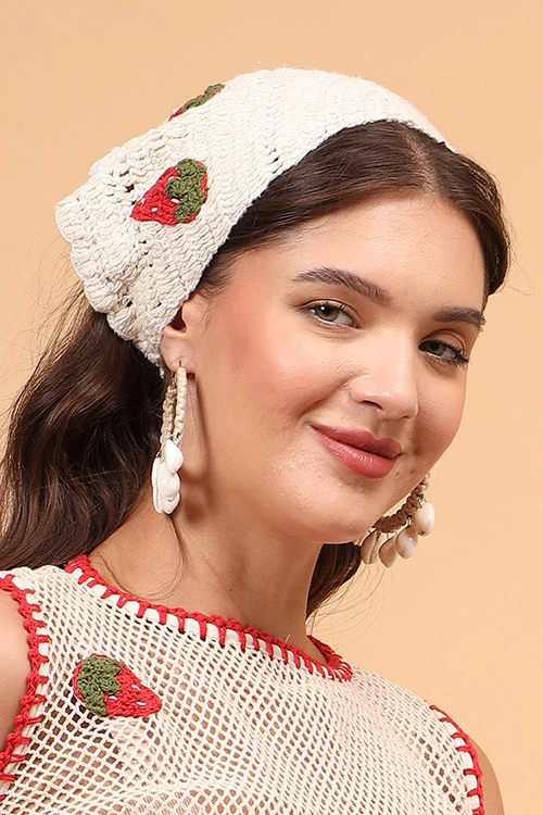 Ajoobaa Crochet "Strawberry" Head Scarf - Image 4