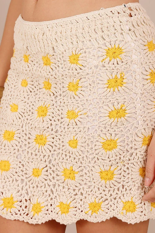 Ajoobaa "Daisy" Crochet Mini Skirt - Image 2