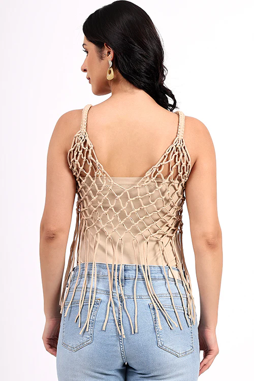 Ajoobaa "Diamond Knit" Macrame Top - Image 4