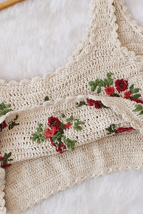 Ajoobaa Kids "Floral Embroidery" Top - Offwhite - Image 2