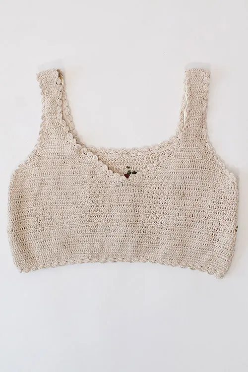 Ajoobaa Kids "Floral Embroidery" Top - Offwhite - Image 4