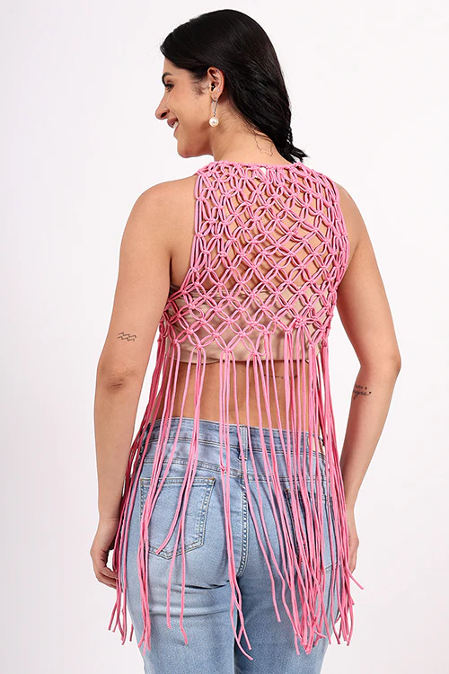 Ajoobaa "Fringe" Macrame Top - Image 5