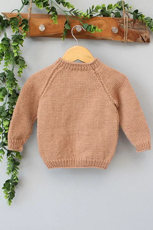 Ajoobaa Handknitted "One Text" Embroidered Merino Sweater - Beige - Image 3