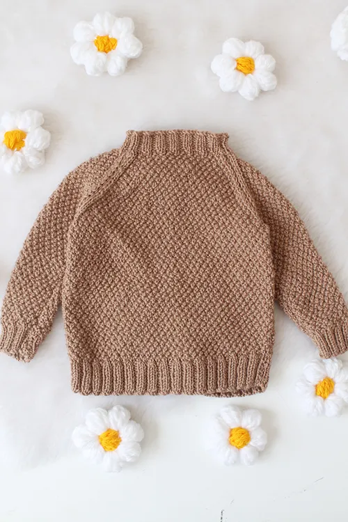 Ajoobaa Handknitted "Selfdesign" Merino Sweater - Beige - Image 3