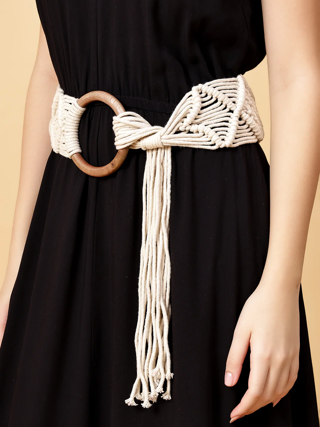 Ajoobaa "Hippie" Macrame Cotton Belt - Image 2