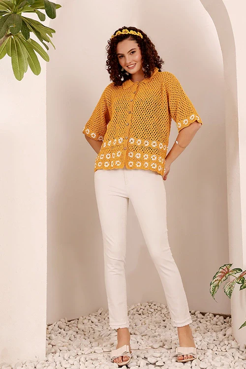 Ajoobaa "Knitted Soul" Crochet Shirt - Image 3