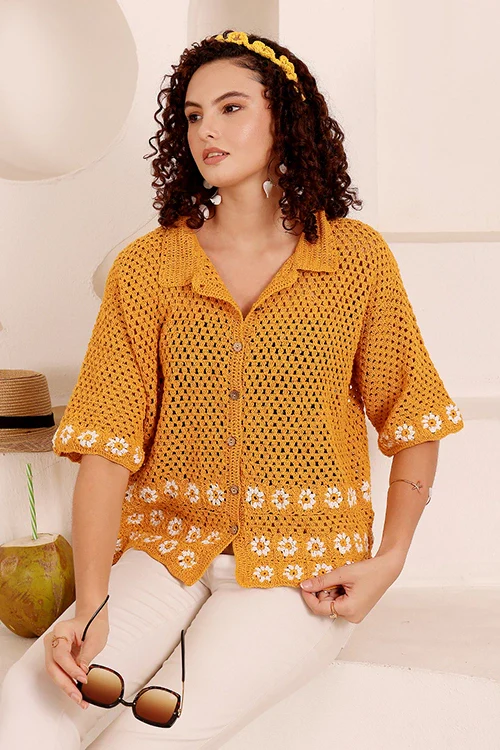 Ajoobaa "Knitted Soul" Crochet Shirt - Image 4