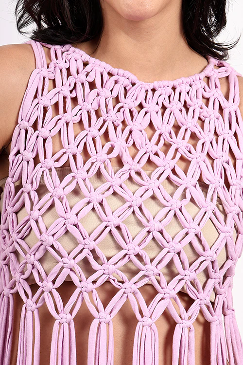Ajoobaa "Longline" Macrame Top - Image 2