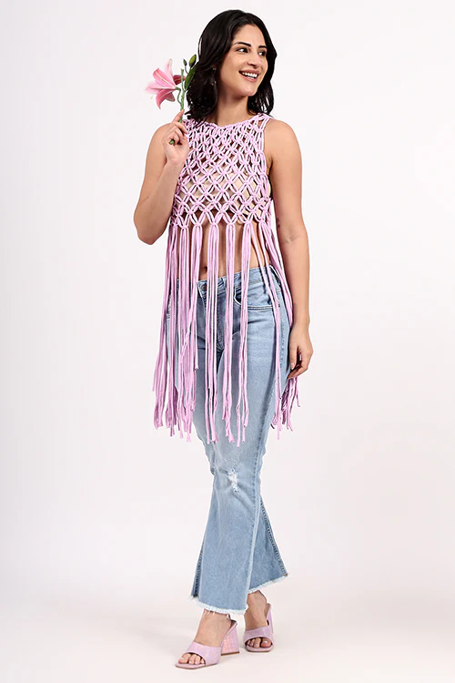 Ajoobaa "Longline" Macrame Top - Image 3