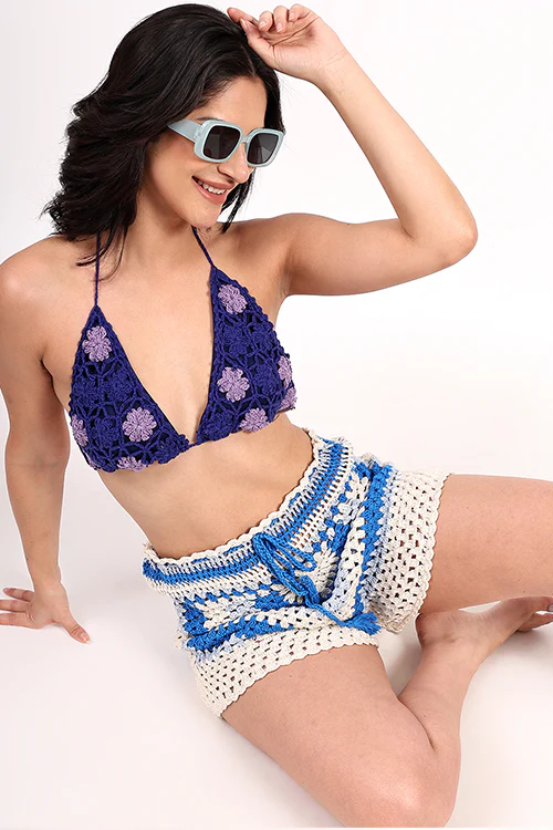 Ajoobaa "Lushloops" Handmade Crochet Drawstring Shorts - Image 4
