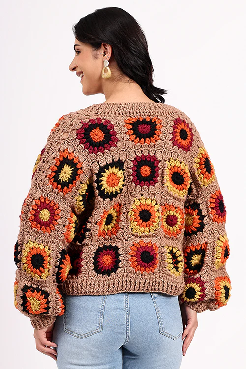 Ajoobaa "Merino" Crochet Cardigan - Image 5