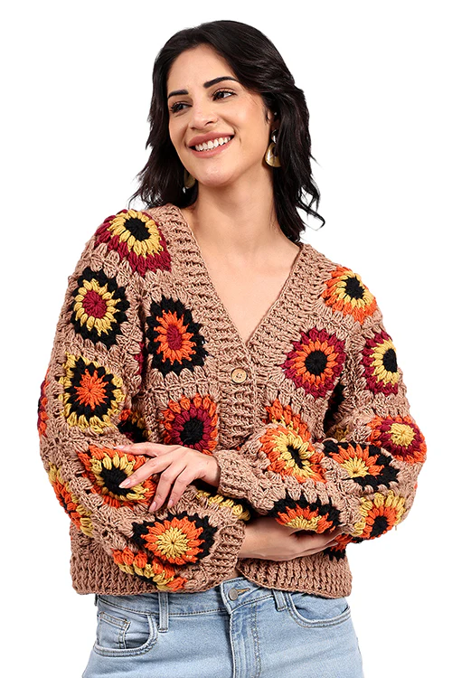 Ajoobaa "Merino" Crochet Cardigan - Image 6