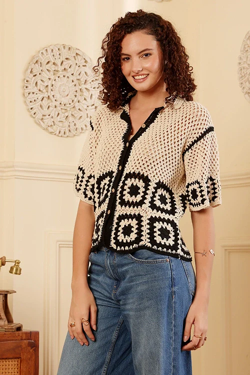 Ajoobaa "Nomadknot" Crochet Shirt