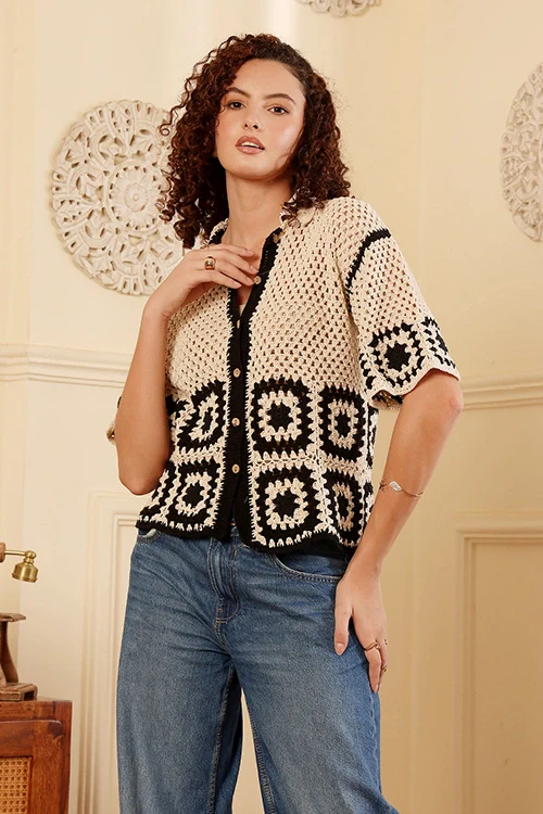 Ajoobaa "Nomadknot" Crochet Shirt - Image 2