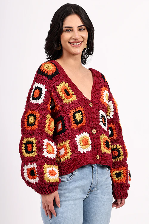 Ajoobaa "Oversized" Merino Crochet Sweater - Image 4