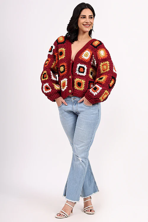Ajoobaa "Oversized" Merino Crochet Sweater - Image 6