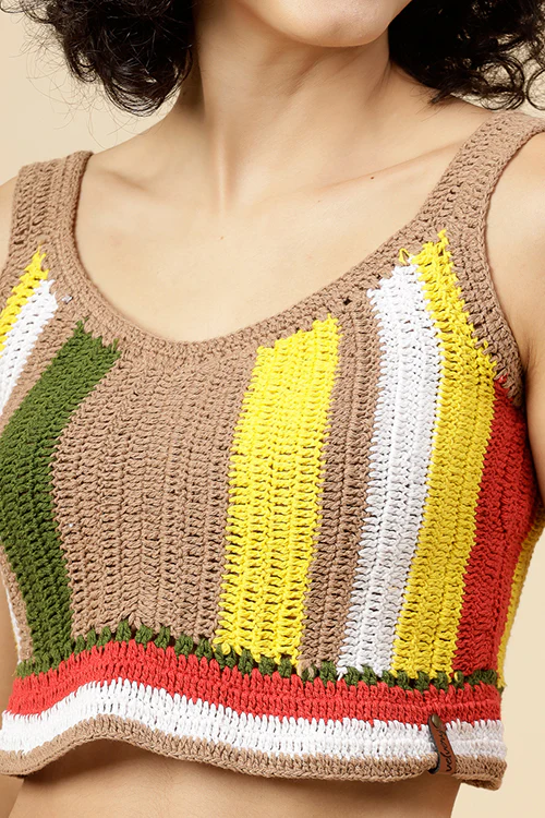 Ajoobaa "Self Design" Knitted Summer Top - Image 3