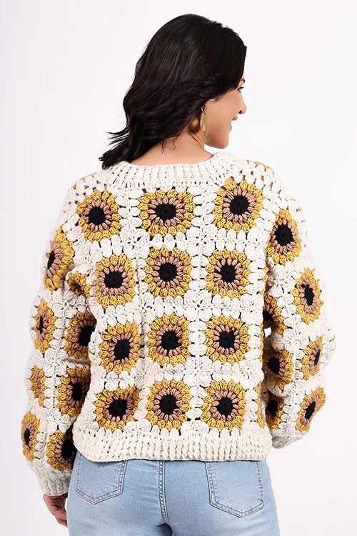 Ajoobaa "Softweave" Merino Crochet Cardigan - Image 5