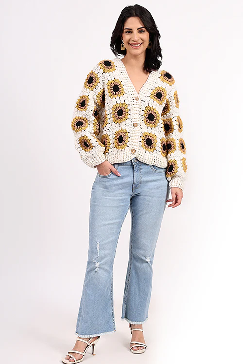 Ajoobaa "Softweave" Merino Crochet Cardigan - Image 6