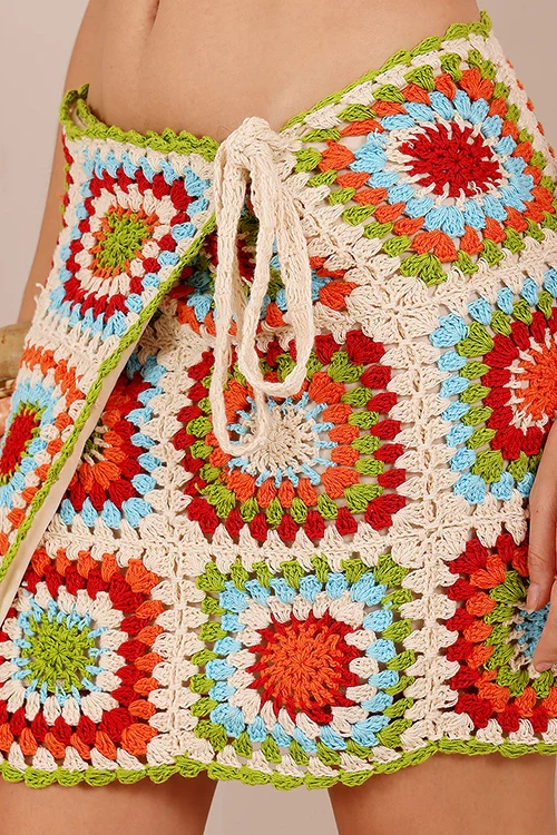 Ajoobaa "Wrap" Crochet Cotton Skirt