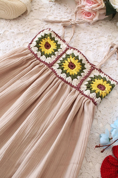 Ajoobaa"Crochet Neck" Girls Frock - Image 2