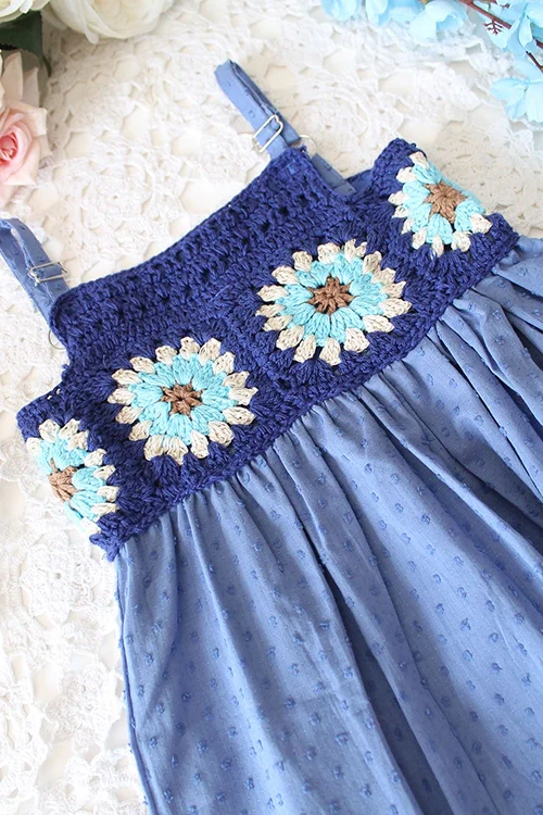 Ajoobaa"Sugar Loops" Girls Crochet Frock - Image 2