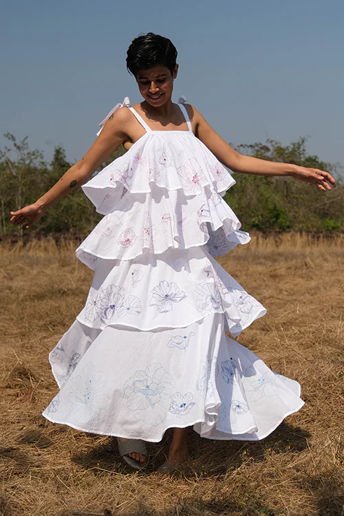 Okhai 'Amelia' Hand Embroidered and Mirrorwork Dress - Image 3