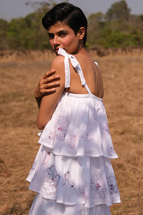 Okhai 'Amelia' Hand Embroidered and Mirrorwork Dress - Image 6